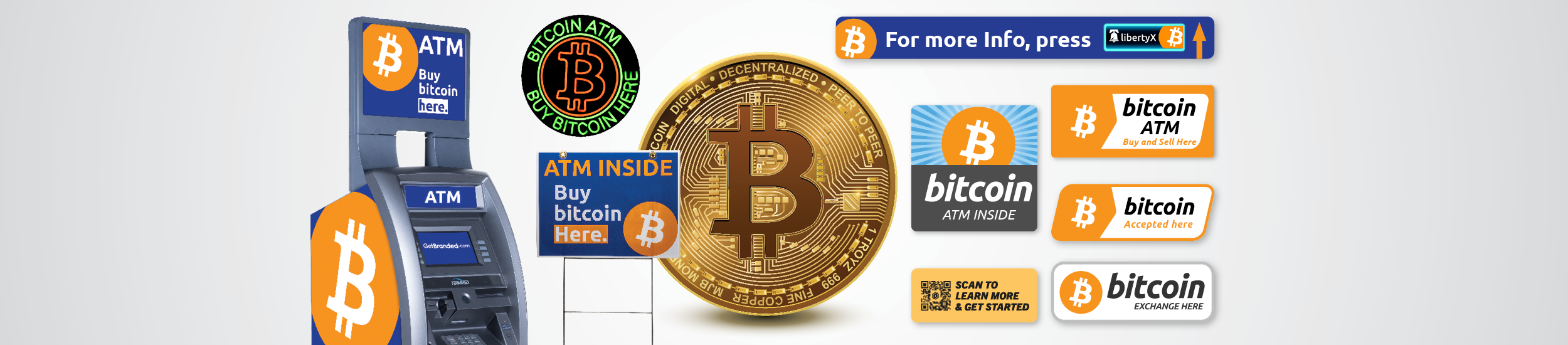 Bitcoin signs, decals, and banners to get your Cryptocurrency capabilities noticed. Choose from various options offered for decals, signs, and banners.
